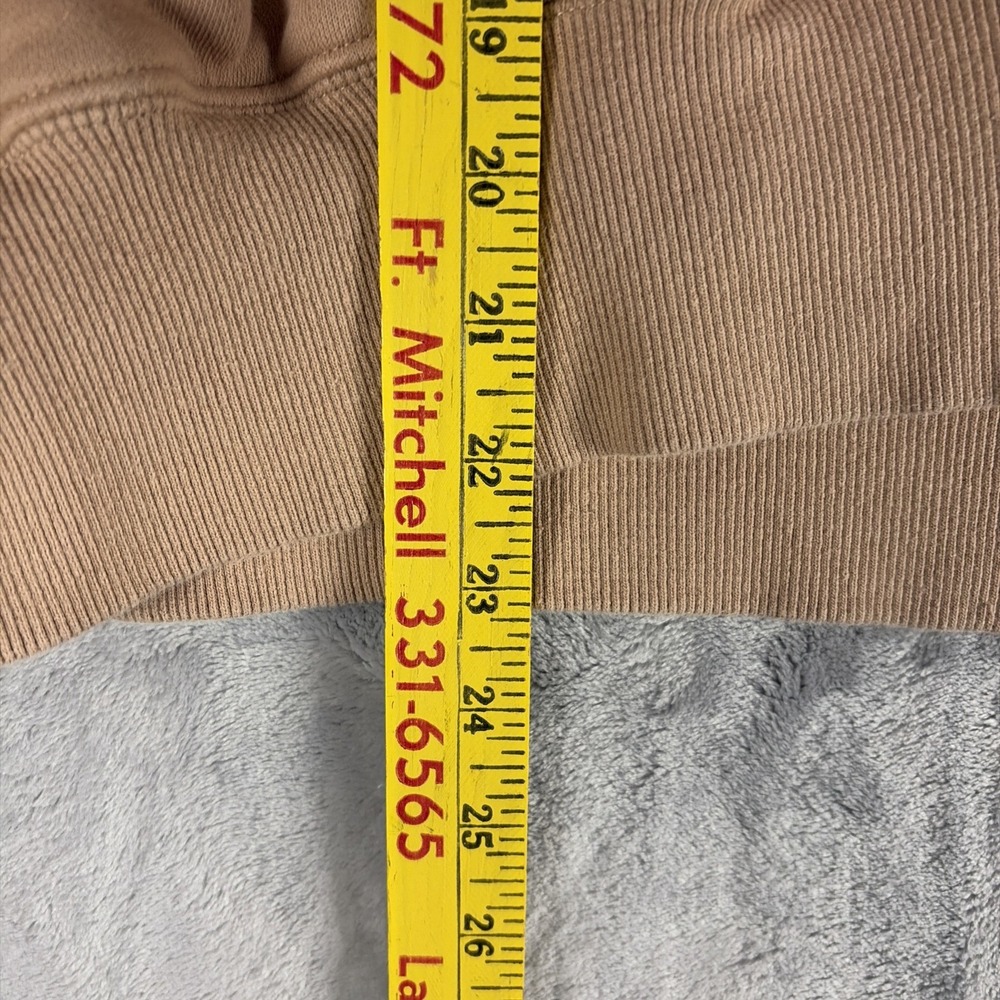 Nike Tan Cropped Hoodie with White Swoosh - Picture 5 of 6